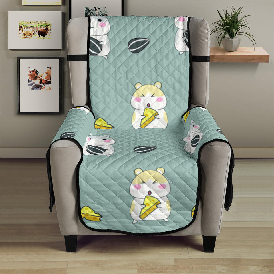 Cute hamster cheese pattern Chair Cover Protector