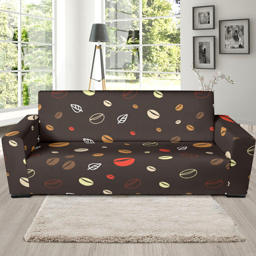 Coffee Bean Leave Pattern Sofa Slipcover