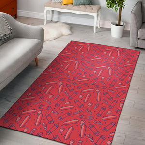 Skate Board Pattern Print Design 01 Area Rug