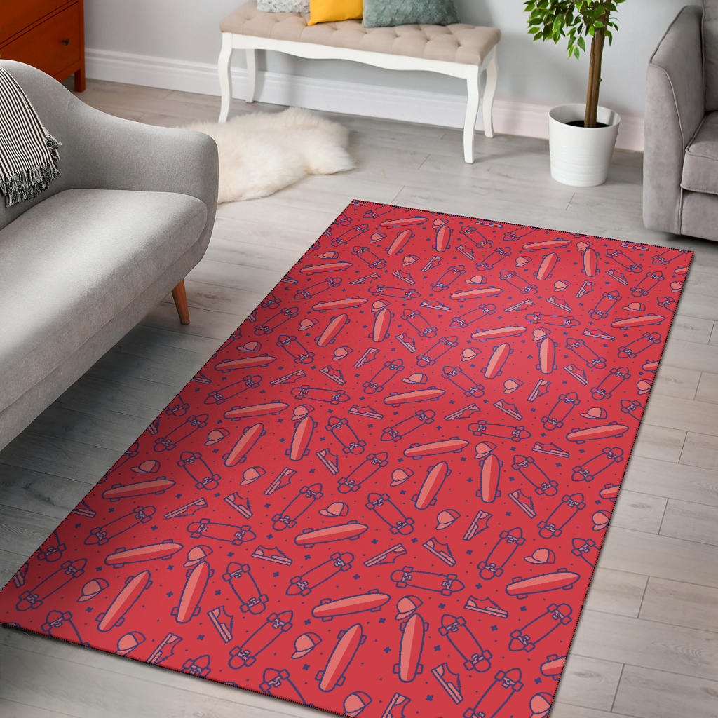 Skate Board Pattern Print Design 01 Area Rug