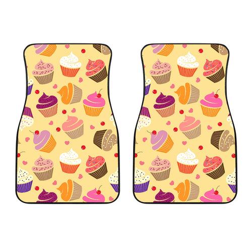 Cake Cupcake Heart Cherry Pattern  Front Car Mats