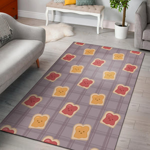 Bread Toast Pattern Print Design 05 Area Rug