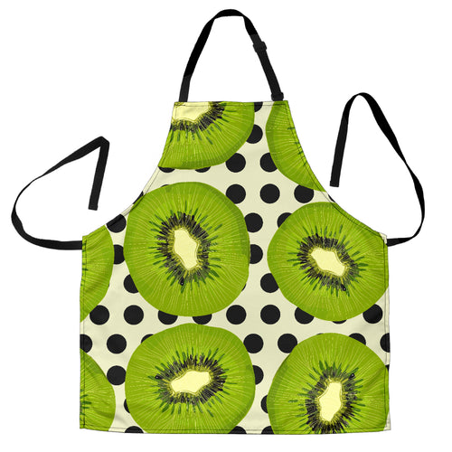 Kiwi Black Dot Background Adjustable Apron