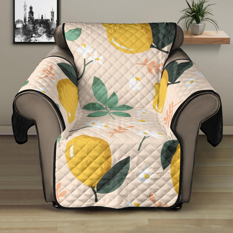 lemon flower leave pattern Recliner Cover Protector
