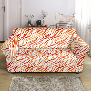 Fire Flame Watercolor Pattern Loveseat Couch Slipcover