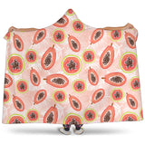 Papaya Leaves Pattern Hooded Blanket