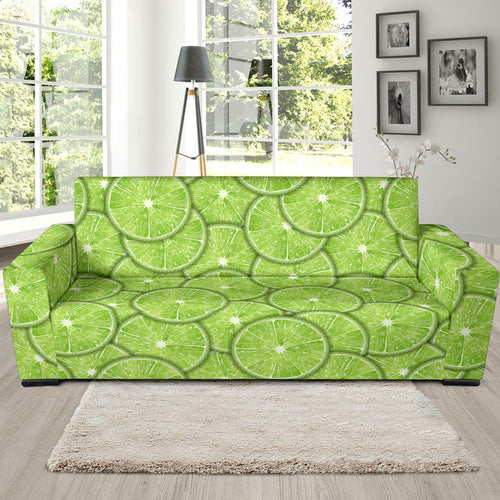 Slices Of Lime Pattern Sofa Slipcover