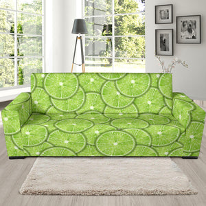 Slices Of Lime Pattern Sofa Slipcover