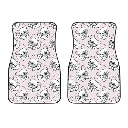 Cute French Bulldog Pattern Front Car Mats