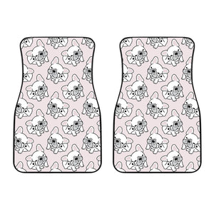 Cute French Bulldog Pattern Front Car Mats