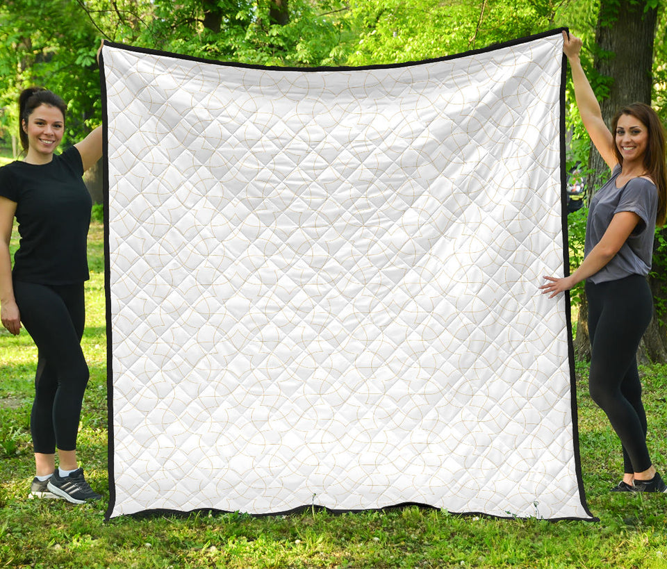 Arabic White Pattern Premium Quilt