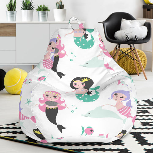 Cute Mermaid Dolphin Fish Starfish Pattern Bean Bag Cover