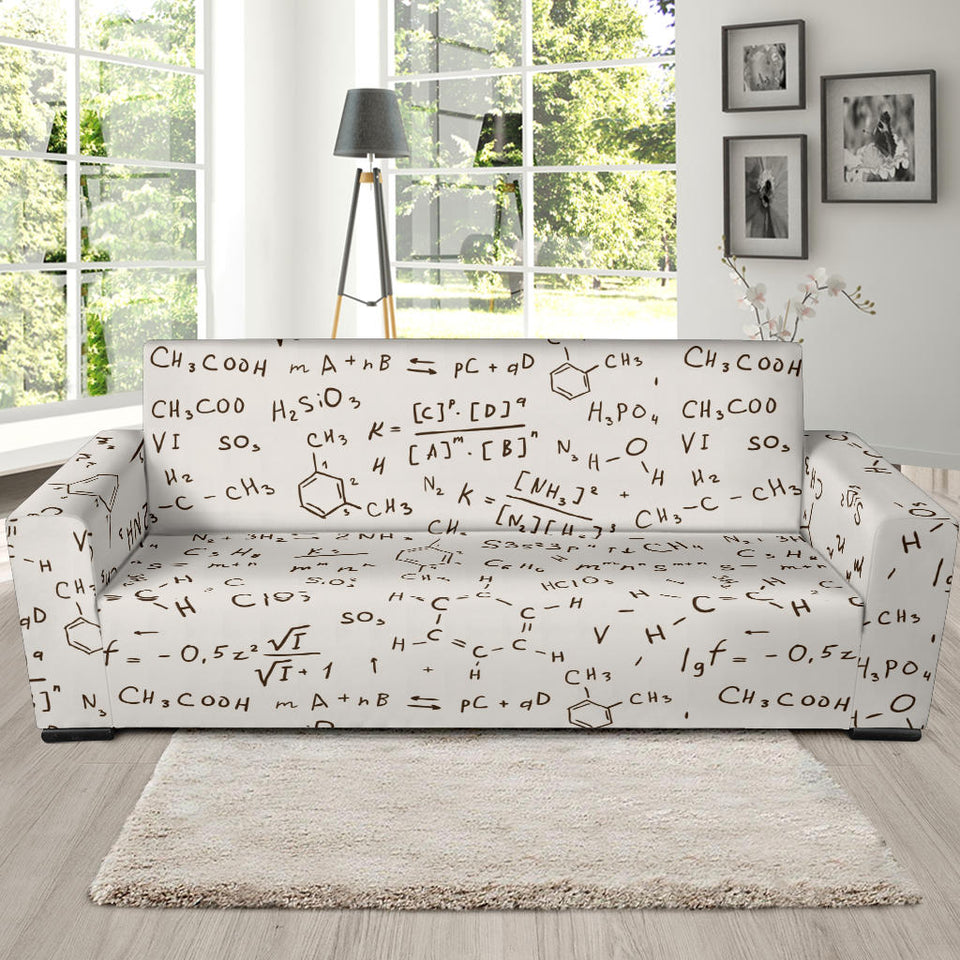 Chemistry Periodic Table Pattern Print Design 04 Sofa Slipcover