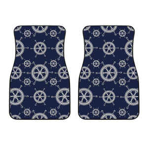 Nautical Steering Wheel Design Pattern Front Car Mats