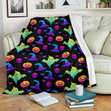 Colorful Halloween Background Premium Blanket