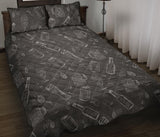 Beer hand drawn pattern Quilt Bed Set