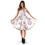 Garlic Pattern Sleeveless Midi Dress