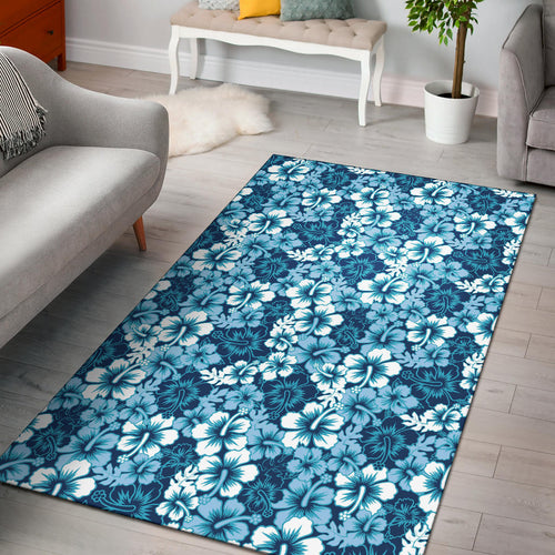 Hibiscus Pattern Print Design 03 Area Rug