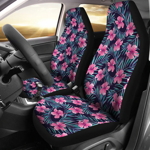 Hibiscus Pattern Print Design 05 Universal Fit Car Seat Covers