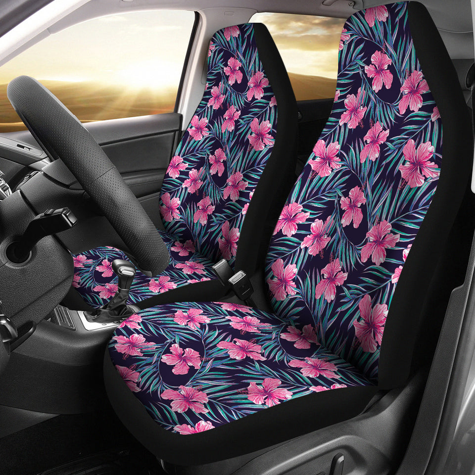 Hibiscus Pattern Print Design 05 Universal Fit Car Seat Covers