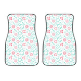 Clock Time Pattern Blackground Front Car Mats
