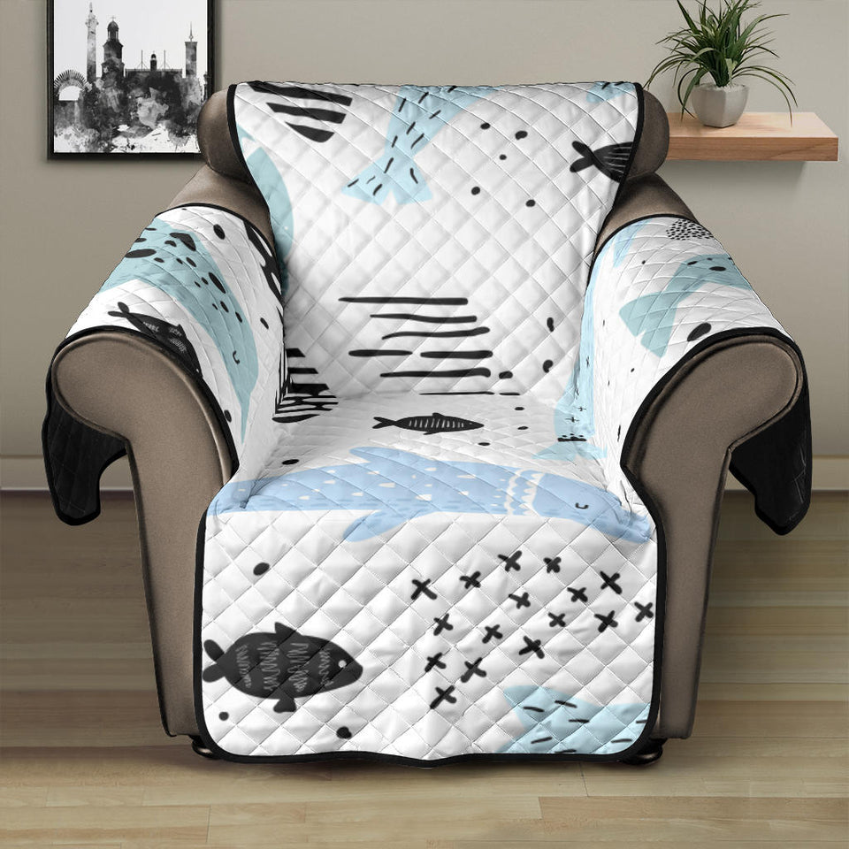 Cute dolphins Childish Style pattern Recliner Cover Protector