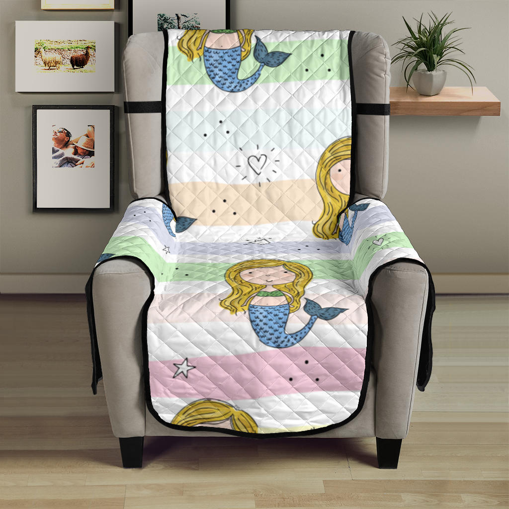 Cute hand drawn mermaid Chair Cover Protector