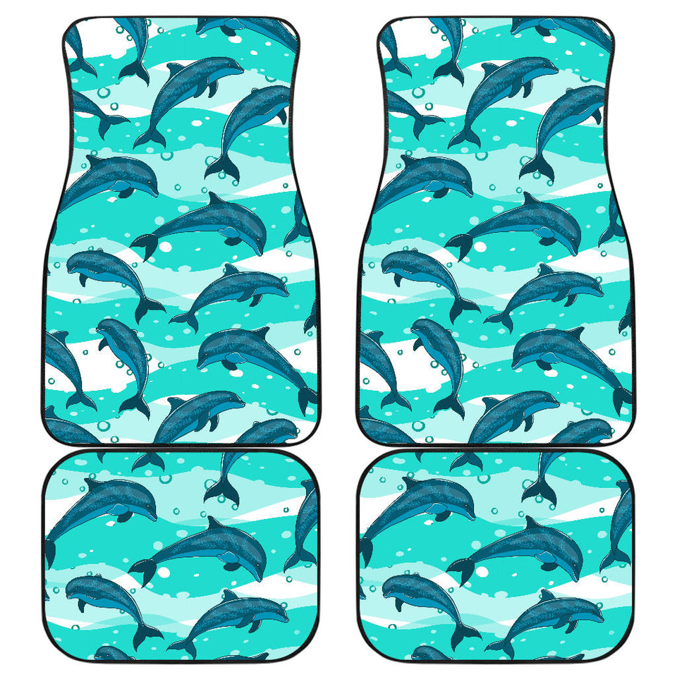 Dolphin Sea Pattern Front And Back Car Mats