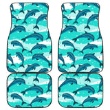 Dolphin Sea Pattern Front And Back Car Mats