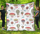 Hot Air Balloon Pattern Premium Quilt