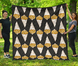 French Fries Dark Background Premium Quilt