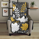 Beautiful gold autumn maple leaf pattern Chair Cover Protector