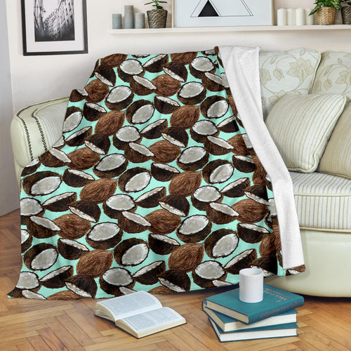 Coconut Pattern Print Design 03 Premium Blanket