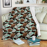 Coconut Pattern Print Design 03 Premium Blanket