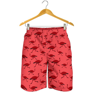 Ostrich Pattern Print Design 03 Men Shorts
