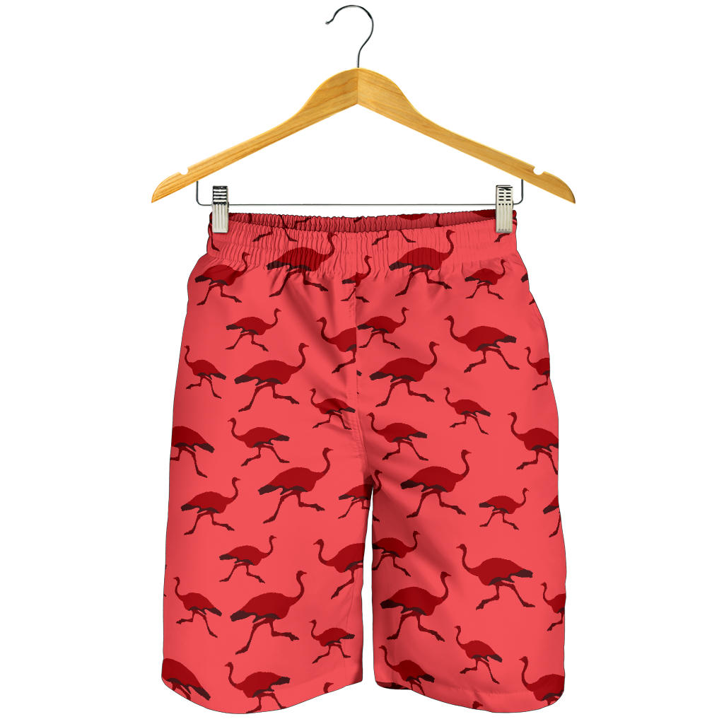 Ostrich Pattern Print Design 03 Men Shorts
