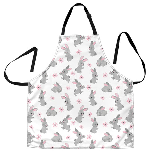 Watercolor Cute Rabbit Pattern Adjustable Apron