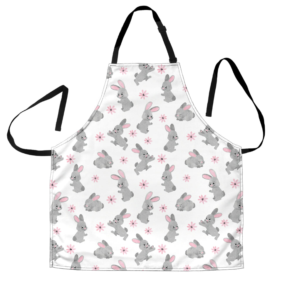 Watercolor Cute Rabbit Pattern Adjustable Apron