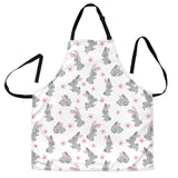 Watercolor Cute Rabbit Pattern Adjustable Apron