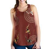 Koi Fish Carp Fish red background Women Racerback Tank Top