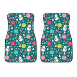 Snowman Bird Decorative Elements Christmas Pattern Front Car Mats