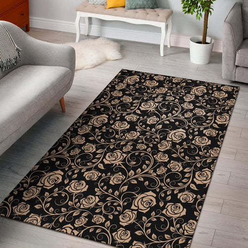 Rose Pattern Print Design 04 Area Rug