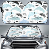 Cute Dolphins Childish Style Pattern Car Sun Shade