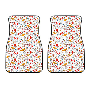 Canada Pattern Print Design 03 Front Car Mats
