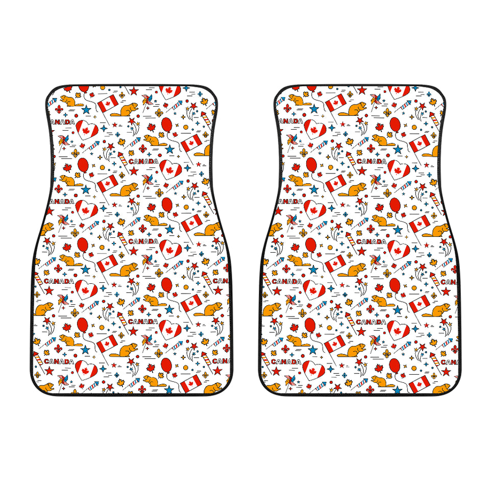 Canada Pattern Print Design 03 Front Car Mats