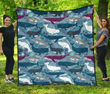 Whale Design Pattern Premium Quilt