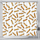 French Fries Potato Pattern Shower Curtain Fulfilled In US