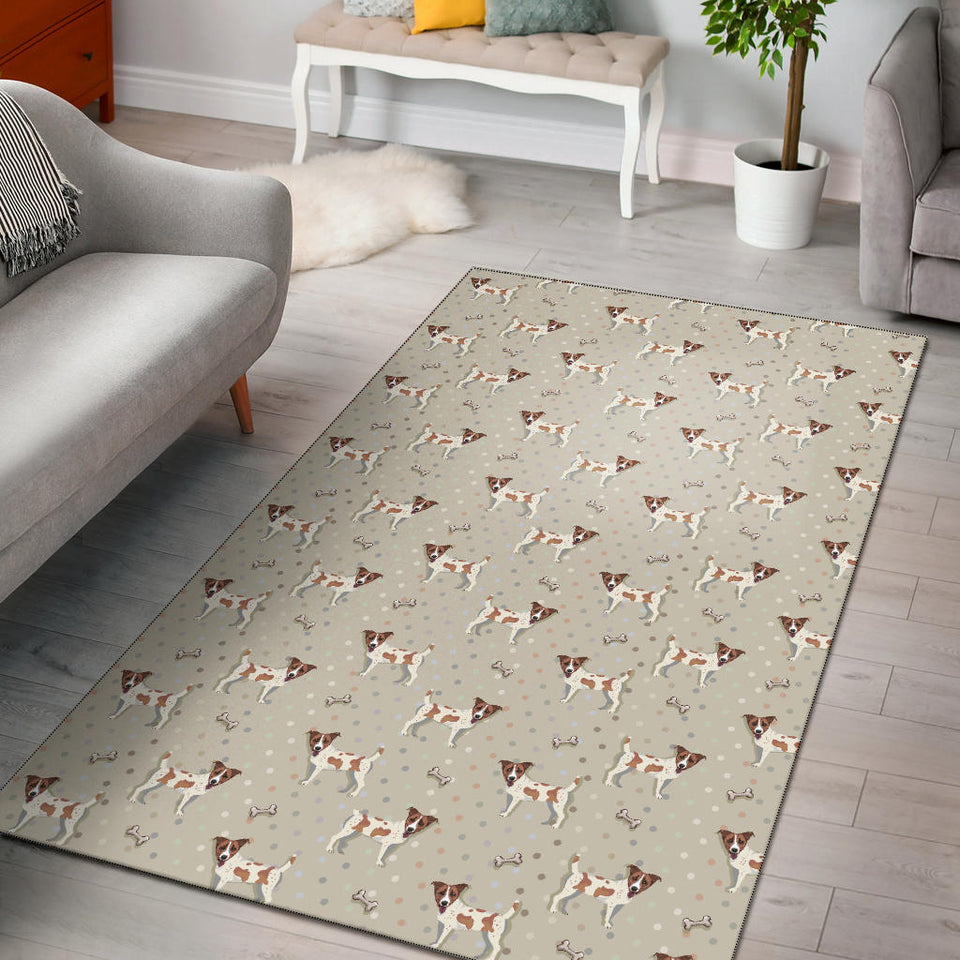 Jack Russel Pattern Print Design 02 Area Rug