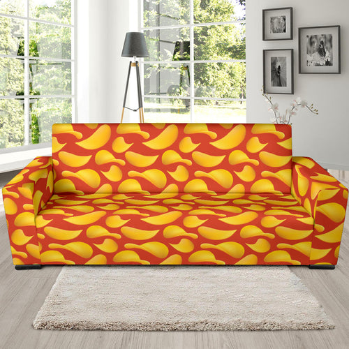 Potato Chips Pattern Print Design 05  Sofa Slipcover