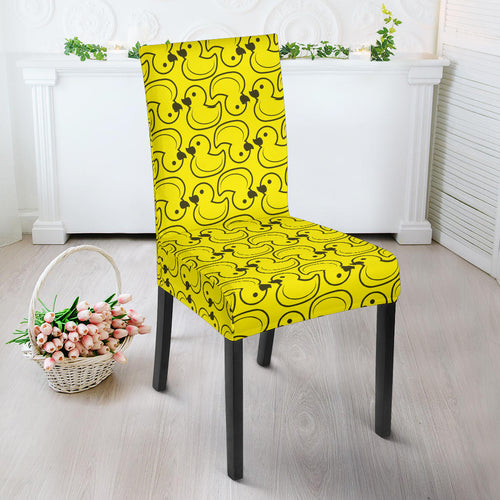 Duck Toy Pattern Print Design 02 Dining Chair Slipcover